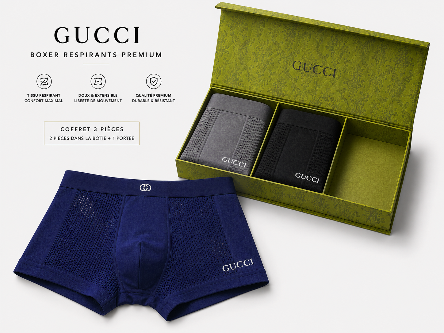 Boxeur Long AB x3 resipirant Gucci/Louis Vuitton/Hermes